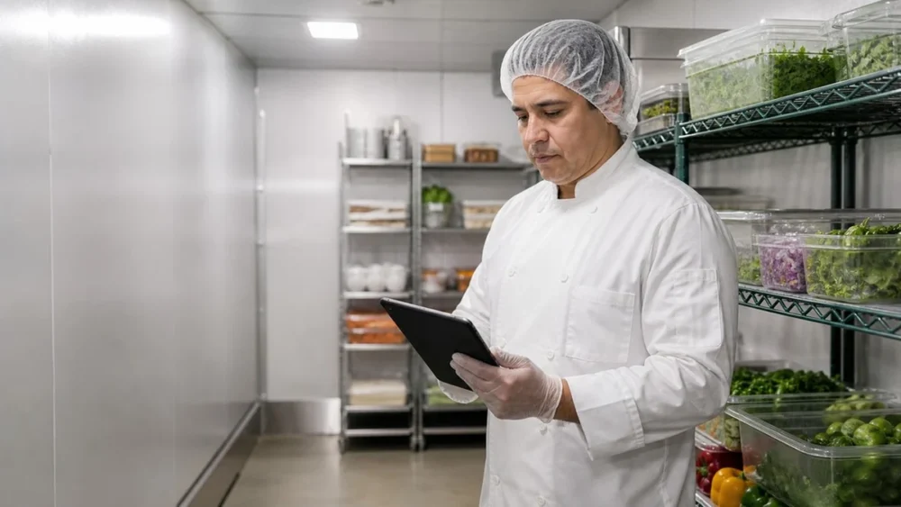 Temperature monitoring for food safety compliance in a commercial cold storage facility