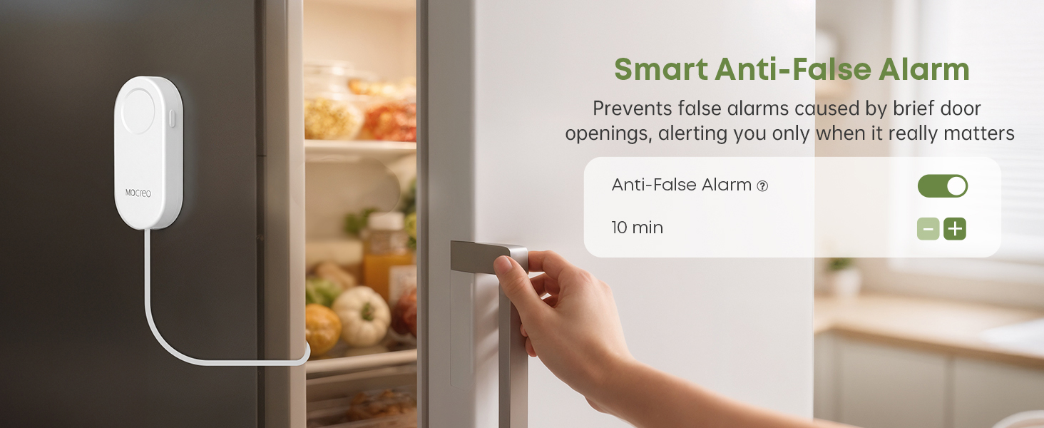 H5Lite-MS2D smart anti-false-alarm delay for brief refrigerator door openings