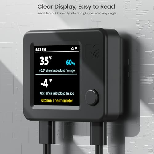 NS3 color LCD showing refrigerator temperature, freezer temperature and humidity